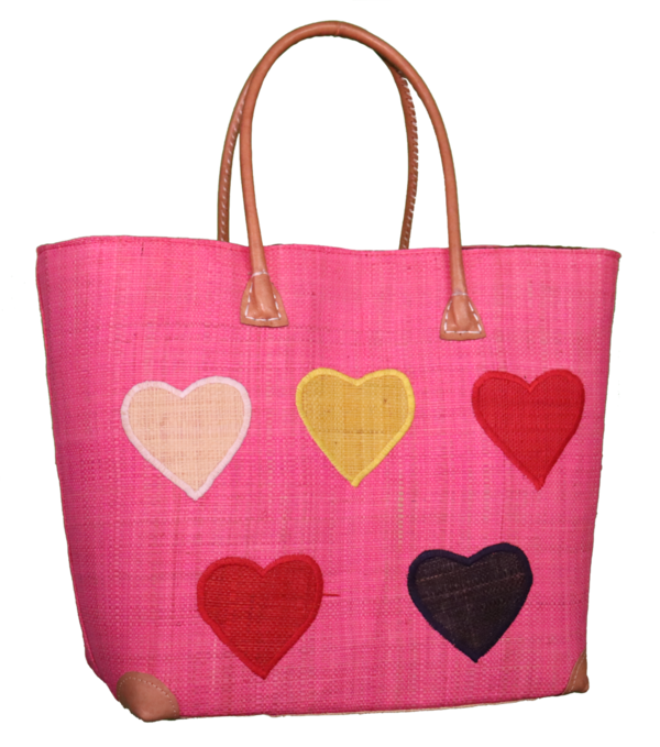 Ambila pink Hearts Einkaufstasche